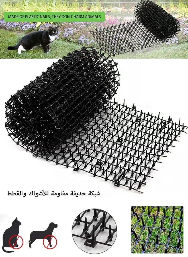Generic 6/10Pcs Scat Mat for Cats, Cat Deterrent Mat with Spikes, Plastic Cat Spikes Mat, Pet Repellent Barrier, Digging Stopper Prickle Strip Net, Cat Scratch Furniture Protector, Anti-Cat Mat, Cat Repellent Spike, Cat Scat Mat for Indoor Outdoor Use, Keep Pets Away from Plants, Indoor Furniture & Outdoor Garden Fence(34*44CM)  - Image 4