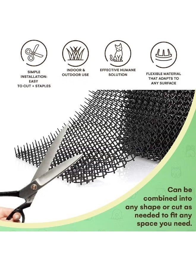 Generic 6/10Pcs Scat Mat for Cats, Cat Deterrent Mat with Spikes, Plastic Cat Spikes Mat, Pet Repellent Barrier, Digging Stopper Prickle Strip Net, Cat Scratch Furniture Protector, Anti-Cat Mat, Cat Repellent Spike, Cat Scat Mat for Indoor Outdoor Use, Keep Pets Away from Plants, Indoor Furniture & Outdoor Garden Fence(34*44CM)  - Image 5