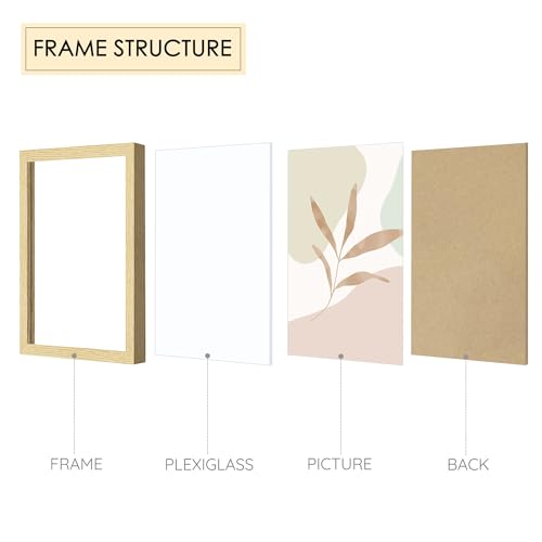 DUENPY Natural Wood 12 Pack Picture Frames Collage Wall Decor Set, Multi-Size Gallery Frames for Wall Mounting & Tabletop Display, Includes 4pcs 8x10, 4pcs 5x7, 4pcs 4x6 Wood Color Photo Frame - Image 4