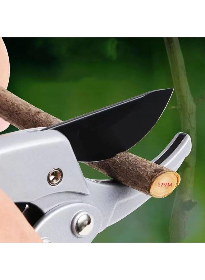 جيه زد اس مقص تقليم الحدائق JZS Ratchet، نوع السندان، آلية تقليم ثلاثية المراحل توفر قوة قطع 5 أضعاف المقلم العادي، مقص بستنة احترافي لالتهاب المفاصل وضعف اليدين، أسود - Image 5