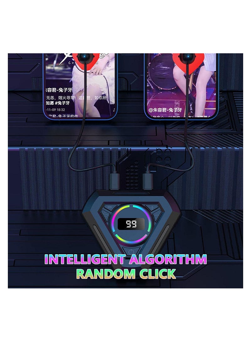 SYOSI نقر تلقائي للهاتف | جهاز شاشة نقر تلقائي لنظام أندرويد و iOS | نقر تلقائي قابل للتعديل لمحاكاة نقر الإصبع لإعطاء إعجاب في البث المباشر - Image 3