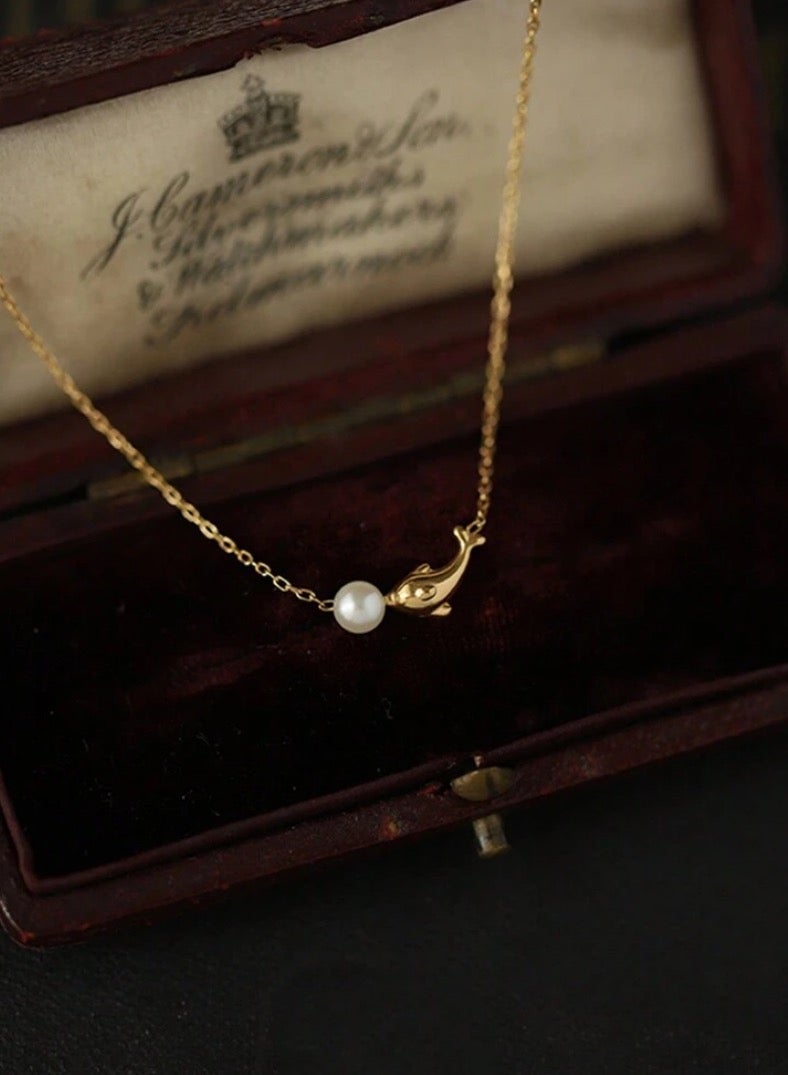 إيكوال سلسال نسائي أنيق مصنوع من الاستانلس ستيل مطلي باللون الذهبي - Image 2