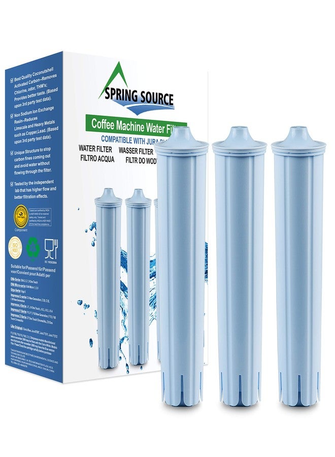 Spring Source عبوة من 3 فلاتر مياه بديلة لماكينات القهوة من Spring Source CMF001، متوافقة مع موديلات Jura Clearyl Blue 71445، 67879، ENA3، ENA5، J6، J9، J95 - Image 1