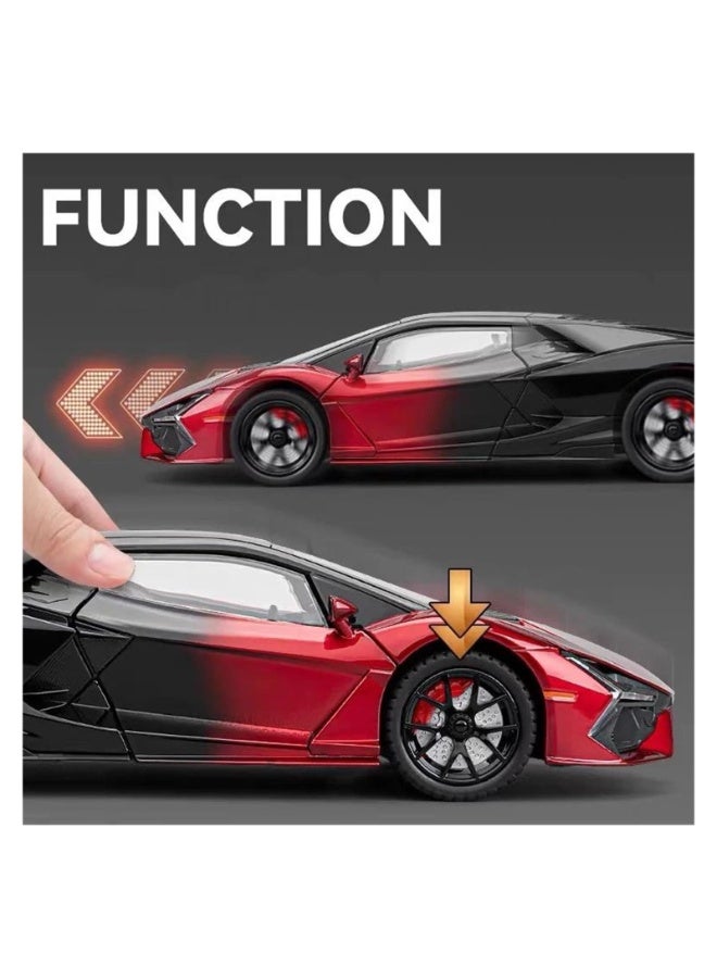 general Scale car Model 1:24 for Revuelto Alloy Car Model Diecast Metal Scale Car Model Highly Restored Real Car Put in Bookcase Suitable for Display - Image 3