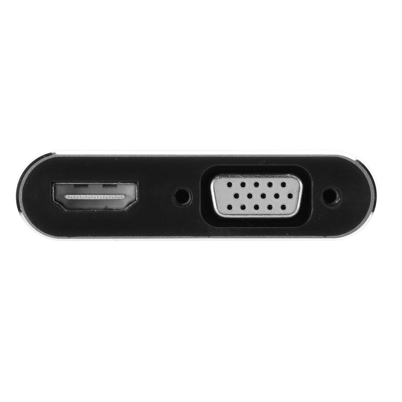 نوع المحول: محول Hub TypeC إلى VGA HDMI DVI Displayport / محول شبكة Ethernet 3.1 محطة قاعدة بدقة 4K (رمادي) - Image 4