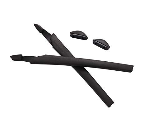 NicelyFit Temple Ear Socks with Nose Pads for Oakley Crosslink Glass Frames OX8027 OX8029 OX8030 OX8031 etc (Black) - Image 1