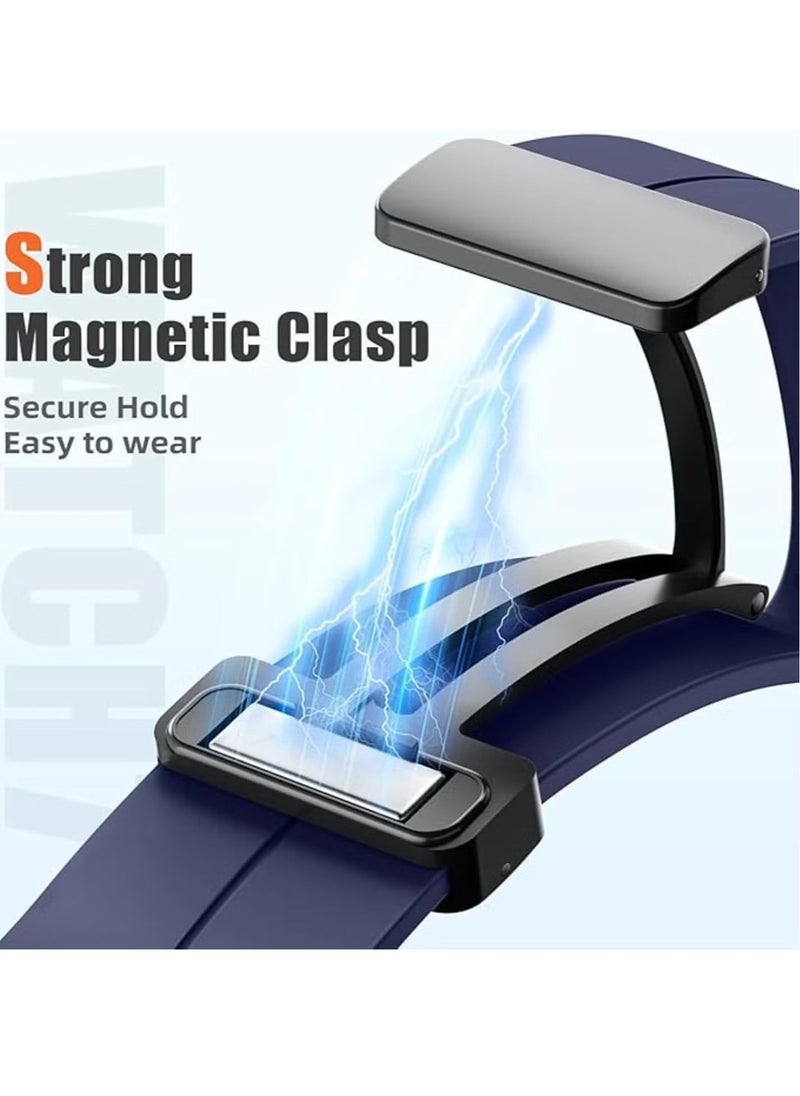 TIGER Magnetic Band Compatible with Samsung Galaxy Watch 7 Ultra 2024 – Silicone Sports Strap, D-Buckle Replacement, No Gap Design, Magnetic Closure, Stylish and Comfortable Band for Men & Women - Image 3