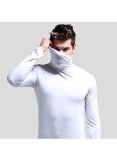 Generic Mens Slim Fit Turtleneck Thermal Top Grey  - Image 2