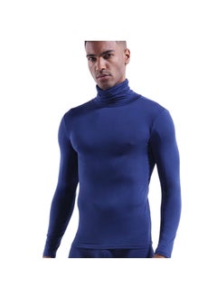 Generic Mens Slim Fit Turtleneck Thermal Top Grey  - Image 5