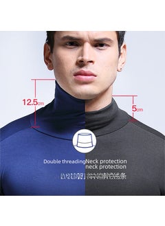 Generic Mens Slim Fit Turtleneck Thermal Top Grey  - Image 4