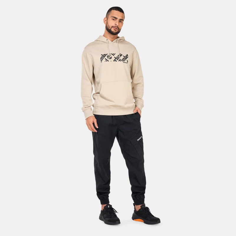 Timberland Men's Linear Logo Print T-Hoodie