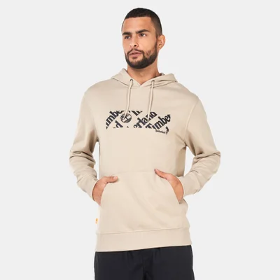 Timberland Men's Linear Logo Print T-Hoodie