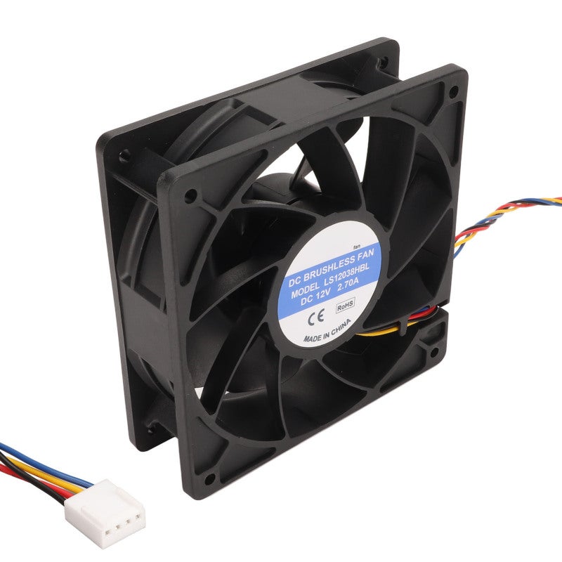 Cooling Fan 120x120x38 Mm High Contour Fan Blades - High Speed 6000 Rpm PWM Control 4pin FG Fan for Computer PC Cases Camera Servers - Image 5