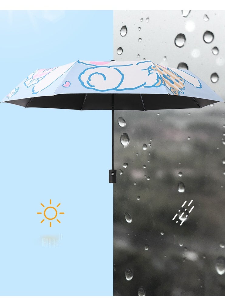 General - Kawaii Cinnamoroll Auto Open Close Umbrella Girls and Boys Cute Animals UV Protective Umbrella Shade Umbrella Cartoon Lightweight Folding Travel Umbrella - Image 1