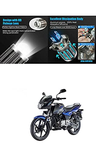 PRIKNIK Led Headlight Bulb with Lens 28W Two Color White/Yellow Light H4 Lamp Compatible With B-ajaj Pulsar 150 DTS-i - Image 3