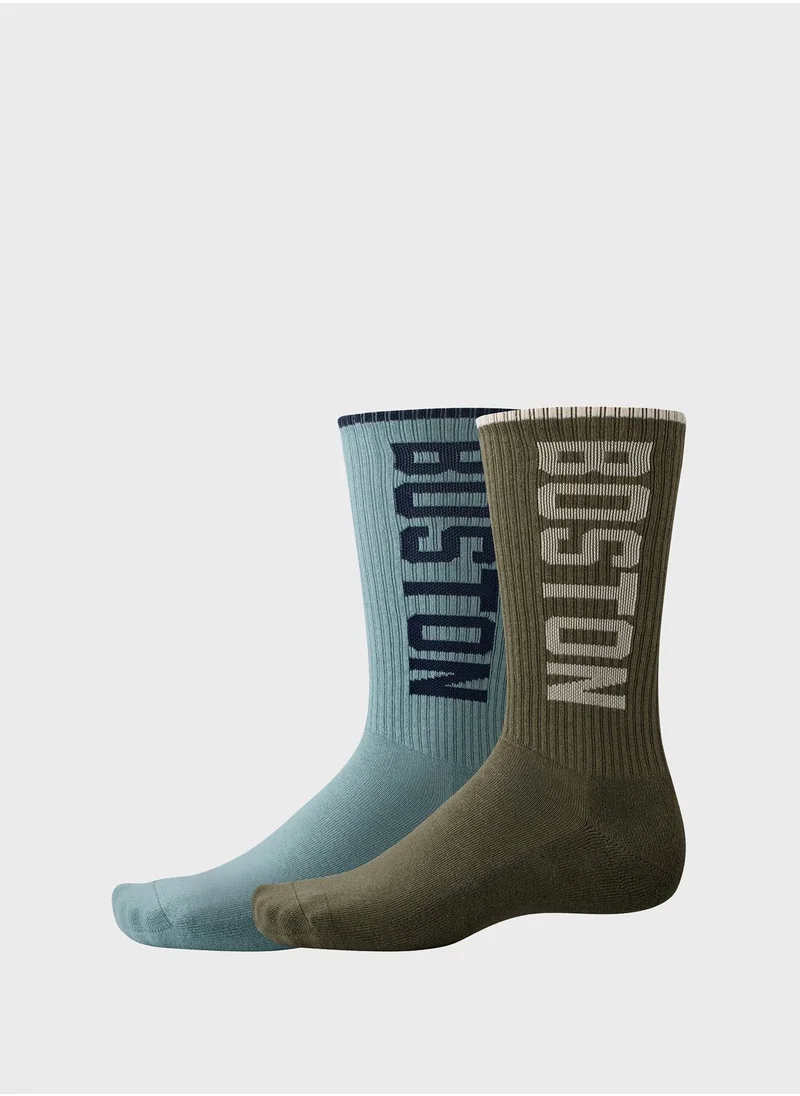 نيو بالانس 2 Pack Boston Crew Socks