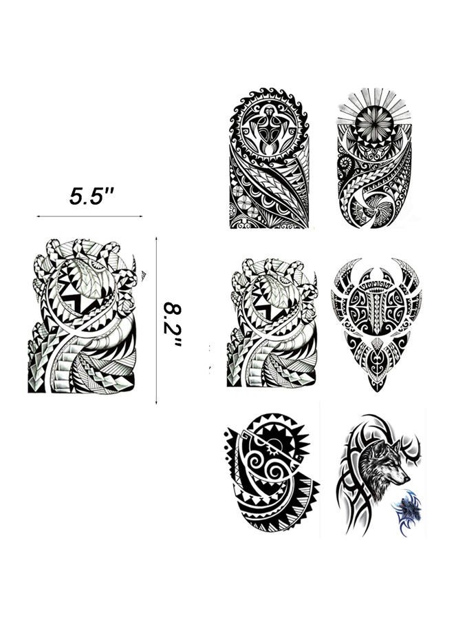 Leoars (FishDragon) - Full Sleeve Temporary Tattoos Dragon Fish Theme- Waterproof Fish Dragon Arm Tattoos Temporary and Extra Large Tattoo Sleeves for Men and Women -12 Sheets - Image 4