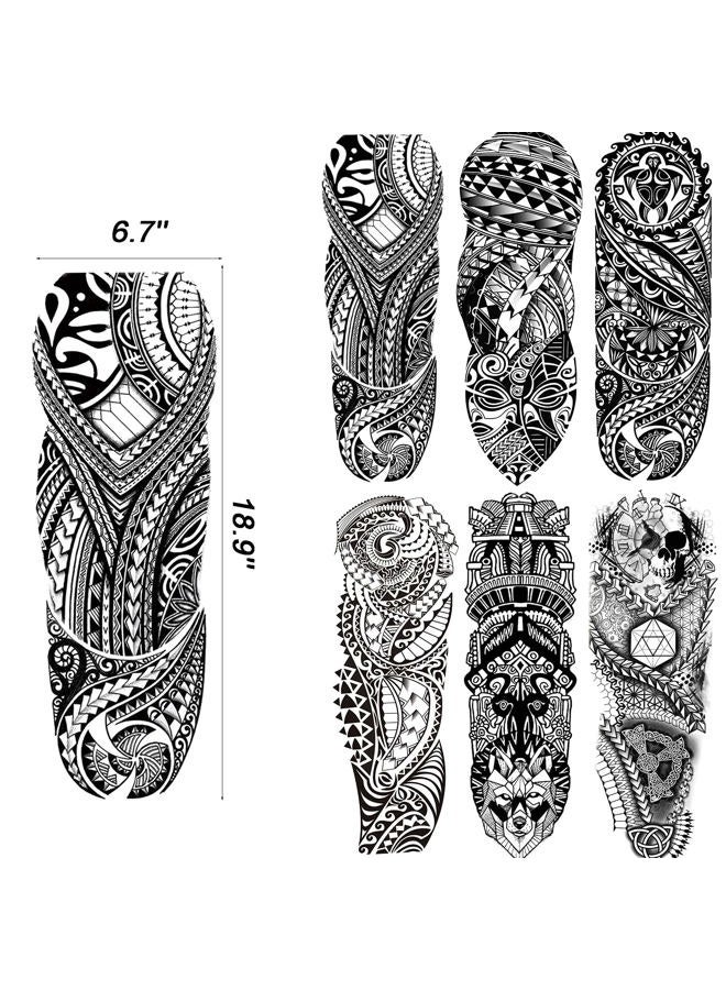 Leoars (FishDragon) - Full Sleeve Temporary Tattoos Dragon Fish Theme- Waterproof Fish Dragon Arm Tattoos Temporary and Extra Large Tattoo Sleeves for Men and Women -12 Sheets - Image 3