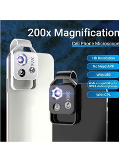 General Nanozoom 200x Magnification for iPhone Nanozoom Microscope Phone Lens High-Tech Clip-On Lens (White)  - Image 4