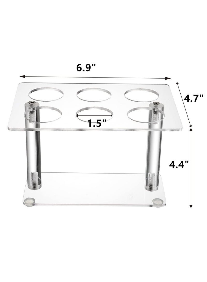 Captaintech , 2 Pack Acrylic Cone Holder with 6 Holes, Clear Ice Cream Display Stand, Waffle Roll Cone Holder, Cone Holder Stand for Wedding, Birthday, Restaurant, Party - Image 2