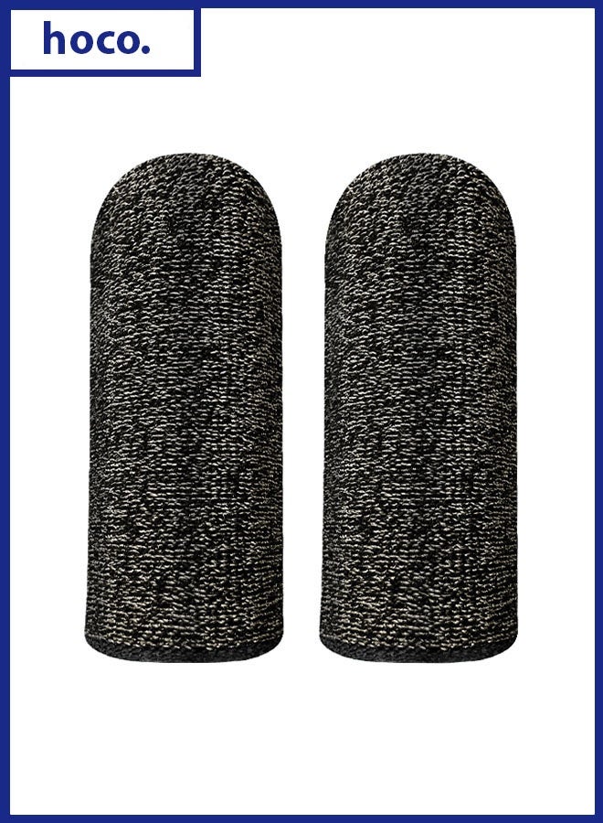 hoco. GM4 Phantom Super Conducting Silver Fiber Screen Finger Sleeves For Mobile Gaming(Black) - Image 1