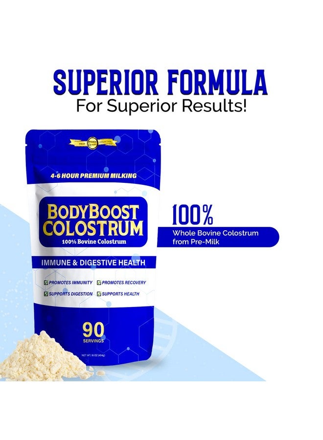 BodyBoost Premium Colostrum Whole, 100% Bovine Colostrum Powder, Immune Booster Supplement with Immunoglobulin & Lactoferrin, Grass Fed Colostrum Powder, Gut Health, Diverse Intake,16 oz - Image 4