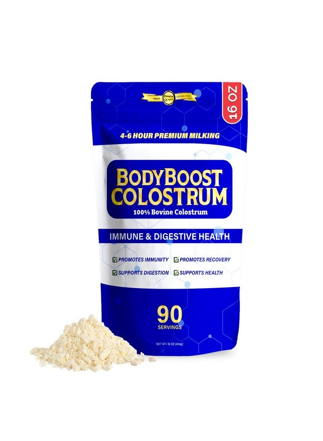 BodyBoost Premium Colostrum Whole, 100% Bovine Colostrum Powder, Immune Booster Supplement with Immunoglobulin & Lactoferrin, Grass Fed Colostrum Powder, Gut Health, Diverse Intake,16 oz - Image 1
