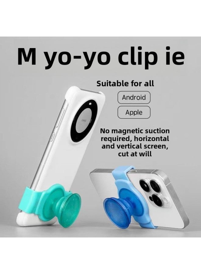 Bubble Sliding Removable Sliding Mobile Phone Back Clip Buckle Airbag Bracket Sliding Clip Base Vertical Screen-Color:Blue Base - Image 4