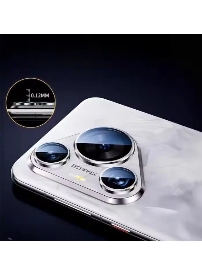 Camera Lens Protector for Huawei Pura 80 Ultra, Full Coverage 9H Tempered Glass Ring Cover, Matte Metal Plate, Case Friendly(Desert Titanium) - Image 4