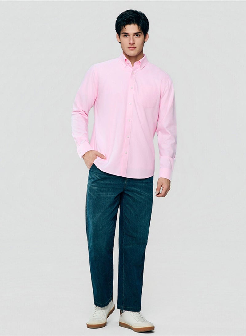 GIORDANO Men’s Cotton Long-Sleeve Wrinkle-Free Shirt - Image 2