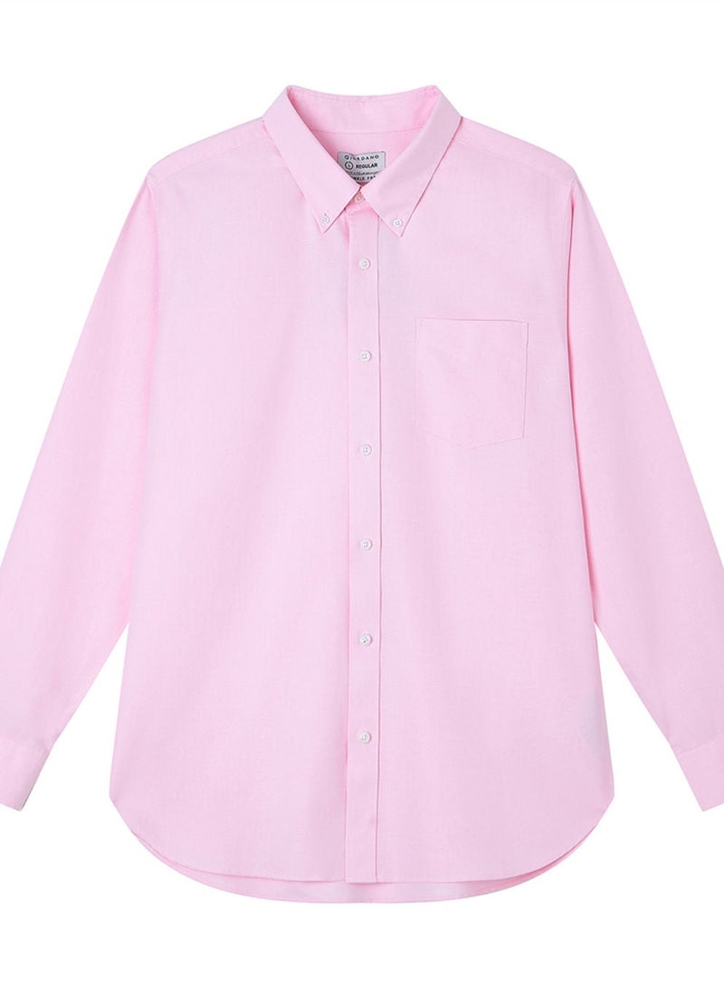 GIORDANO Men’s Cotton Long-Sleeve Wrinkle-Free Shirt - Image 3