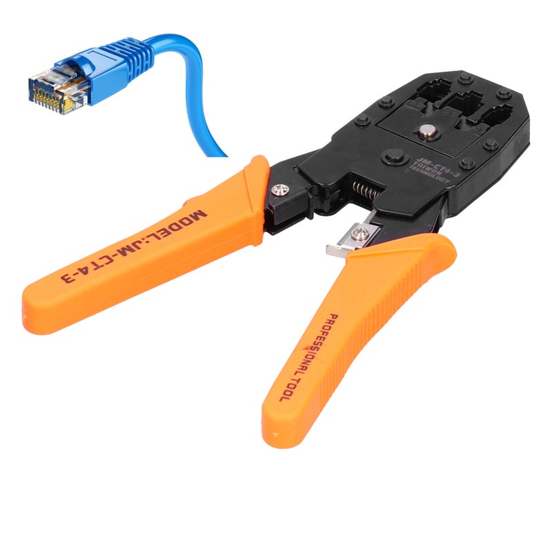 Network Cable Crimping Tool with Electrophoresis Surface Wire Cutter for 4P/6P/8P JMCT43 - Image 4