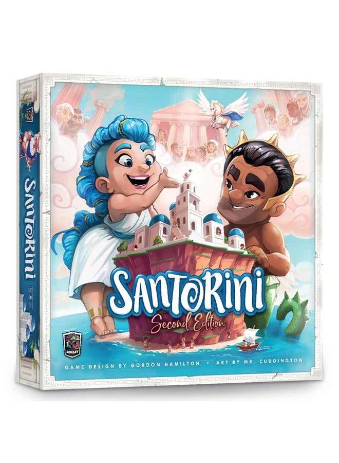 Roxley Santorini: Second Edition - an Elegant, Accessible Strategy Game Based in Greek Mythology | Ages 8+ | Plays in 20 Minutes - Image 1