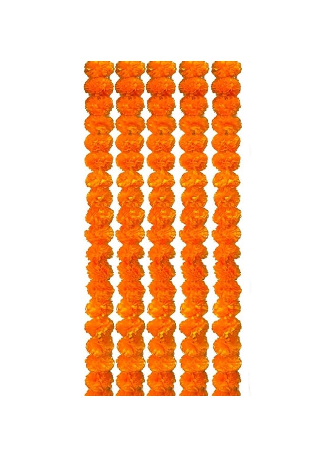 Madhoor Decorative Pompom Latkan Dark Orange  5 Pieces 50 Inches - Image 2