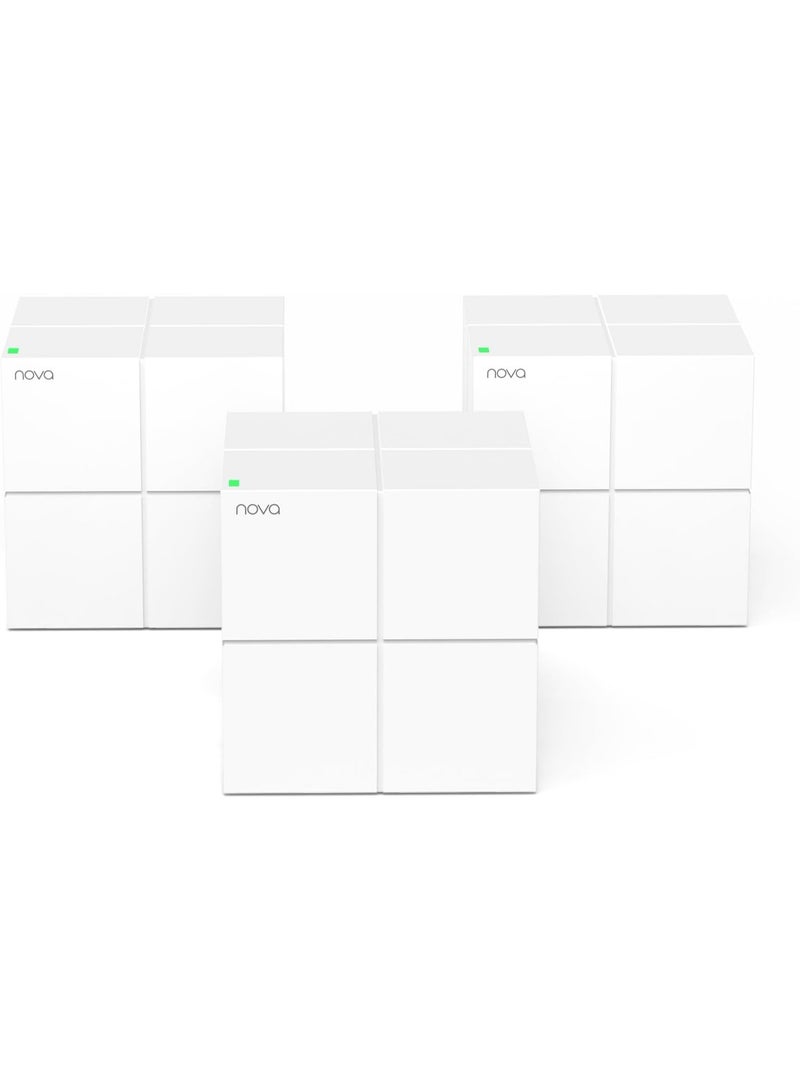 Tenda Nova MW6 WiFi Mesh (3 Pack),Dual Band AC 1200Mbps Whole Home WiFi Mesh System,2 Gigabit Ethernet Ports,Router Mode and Access Point,300㎡ Coverage (3600ft²),WiFi Repeater Replacement Tenda MW6 Mesh Router - Image 1