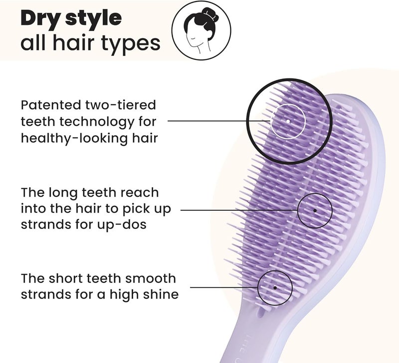 TANGLE TEEZER | The Ultimate Styler Hairbrush | Dry-Styling for Volume & Shine | Ideal for Blending Wigs, Weaves, Extensions & Clip-Ins | Soft-Tip Teeth for Smooth Finish & Texture | Lilac - Image 2