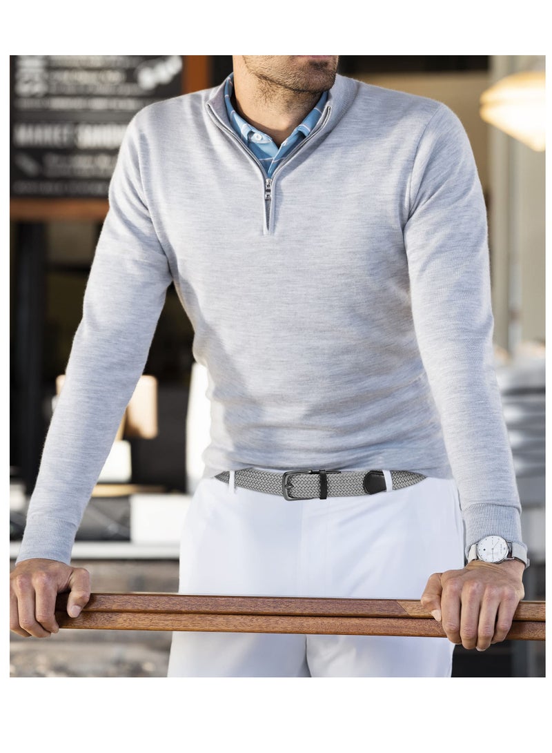 Excefore Elastic Braided Golf Belt for Men, 2 Pack Mens Casual Woven Stretch Belts 46", For Golf Pant Casual Jeans - Image 5