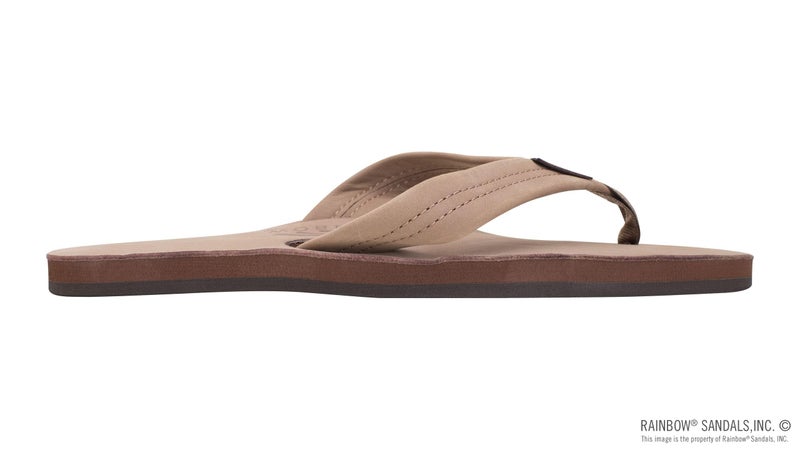 Rainbow Sandals Men's Premier Leather Single Layer Dark Brown Size Large (9.5-10.5) - Image 4