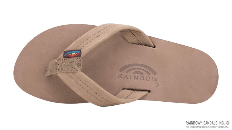 Rainbow Sandals Men's Premier Leather Single Layer Dark Brown Size Large (9.5-10.5) - Image 3