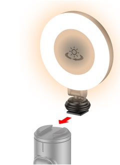 Clip on Ring Light, LED Rechargeable Selfie Fill Light, Portable Selfie Ring Light with 3 Adjustable Light Modes, for Phone, iPad, Camera, Laptop, 360° Rotation Phone Light for Selfie, Make