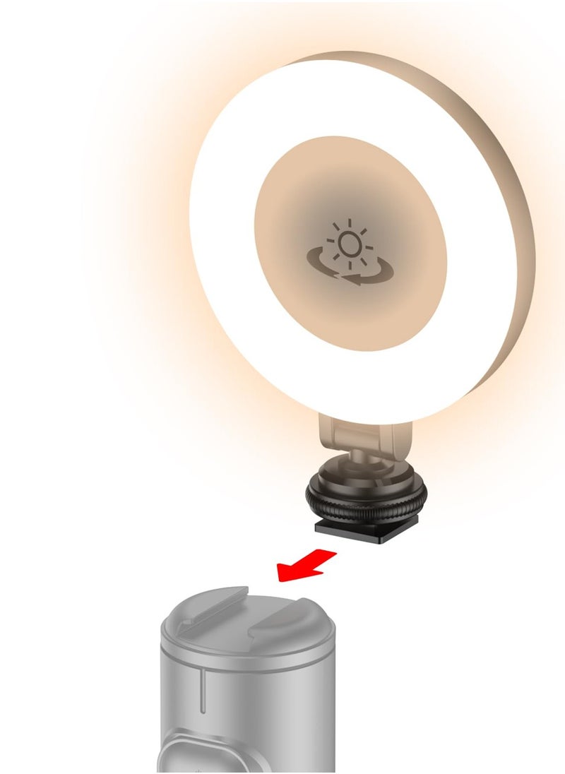 SYOSI - Clip on Ring Light, LED Rechargeable Selfie Fill Light, Portable Selfie Ring Light with 3 Adjustable Light Modes, for Phone, iPad, Camera, Laptop, 360° Rotation Phone Light for Selfie, Make - Image 1