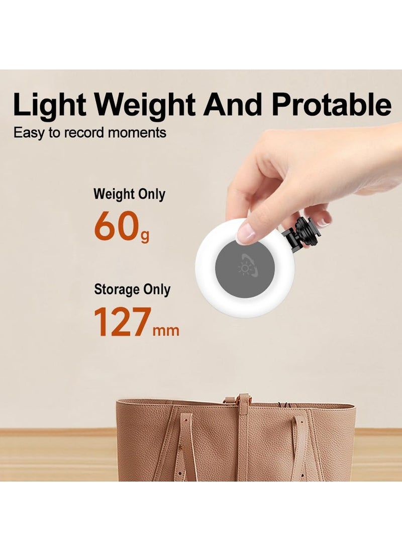 SYOSI - Clip on Ring Light, LED Rechargeable Selfie Fill Light, Portable Selfie Ring Light with 3 Adjustable Light Modes, for Phone, iPad, Camera, Laptop, 360° Rotation Phone Light for Selfie, Make - Image 1