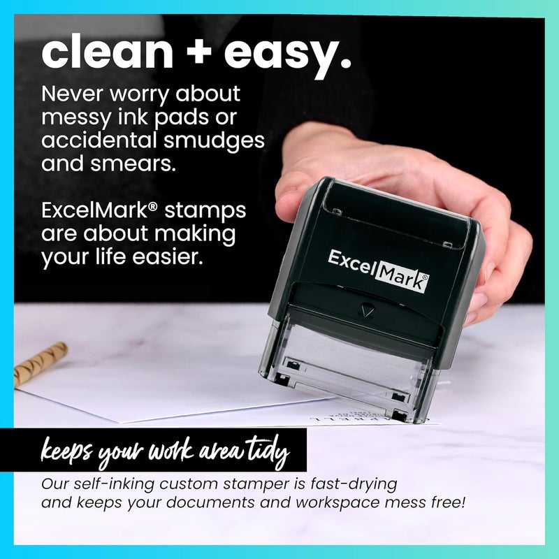 ExcelMark Paid Self Inking Rubber Stamp with Red Ink - Image 3