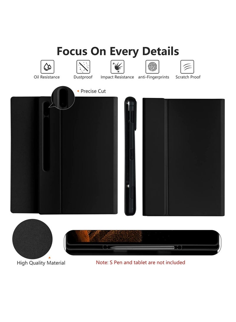 ELTRAZONE Keyboard Case for Samsung Galaxy Tab S8 Ultra 14.6 inch 2022, Magnetically Detachable Bluetooth Keyboard, Slim Lightweight Stand Cover with S Pen Holder, Auto Sleep/Wake, SM-X900/X906, Black - Image 2