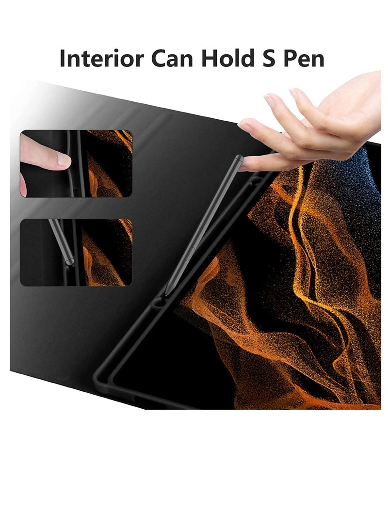 ELTRAZONE Keyboard Case for Samsung Galaxy Tab S8 Ultra 14.6 inch 2022, Magnetically Detachable Bluetooth Keyboard, Slim Lightweight Stand Cover with S Pen Holder, Auto Sleep/Wake, SM-X900/X906, Black - Image 5