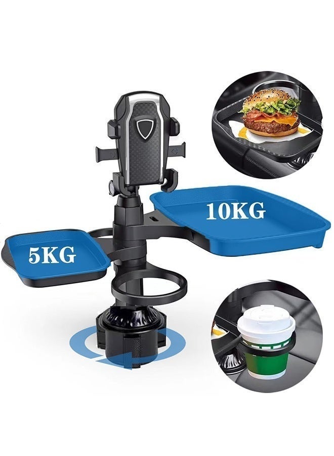 YelaJoy Cup Holder Phone Mount with Food Tray for Car,360° Rotating Adjustable Cup Holder,2 Car Cup Holder ,2 Expander Tray,1 Phone Mount,Suitable for Most Car Height and Angle Adjustment Compatible with Most Smart Phones - Image 2