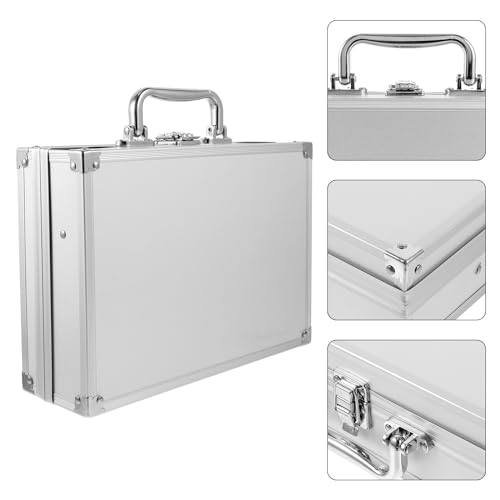 minkissy Aluminum Briefcase Tool Storage Box Lightweight Portable Multi-functional Aluminum Alloy Toolbox with Lock for Travel Work and Cosmetic Organization - Image 3