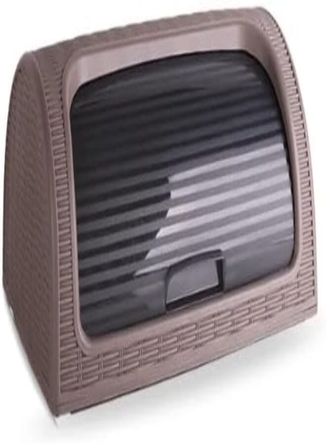 Dunya 42x27.4x18cm Brown Bread Box: BPA-Free with Sliding Acrylic Lid