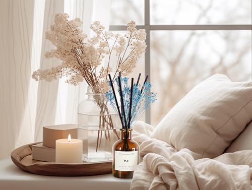 WEALD TRIBE Flower Reed Diffuser Set Cashmere Vanilla Scent for Bathroom Air Fresheners | 4.0 fl oz Essential Oils with Sticks Home Fragrance Defusers | House Bedroom Office Shelf Decor & Gift - Image 3
