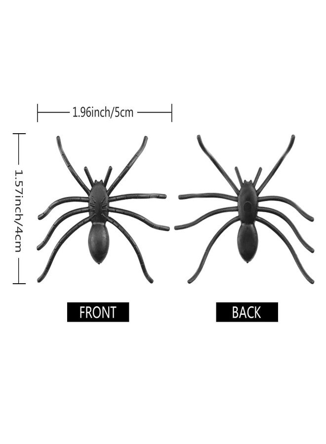 SaktopDeco 24 PCS Black Plastic Spiders Small Scary Realistic Spiders Fake Spider for Bug Party Decorations Insects Prank Joke Props - Image 3